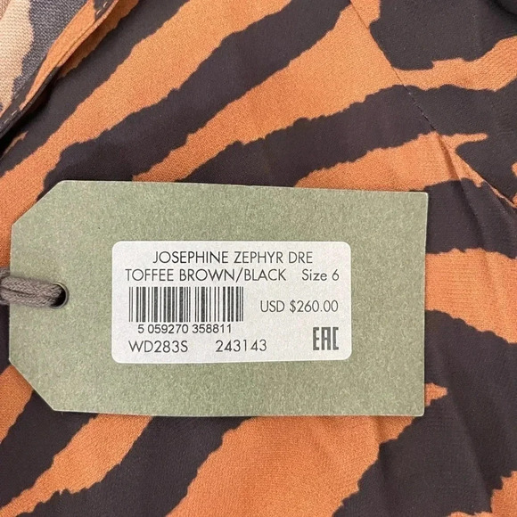 All Saints Josephine zephyr tiger print mini dress - Picture 6 of 12